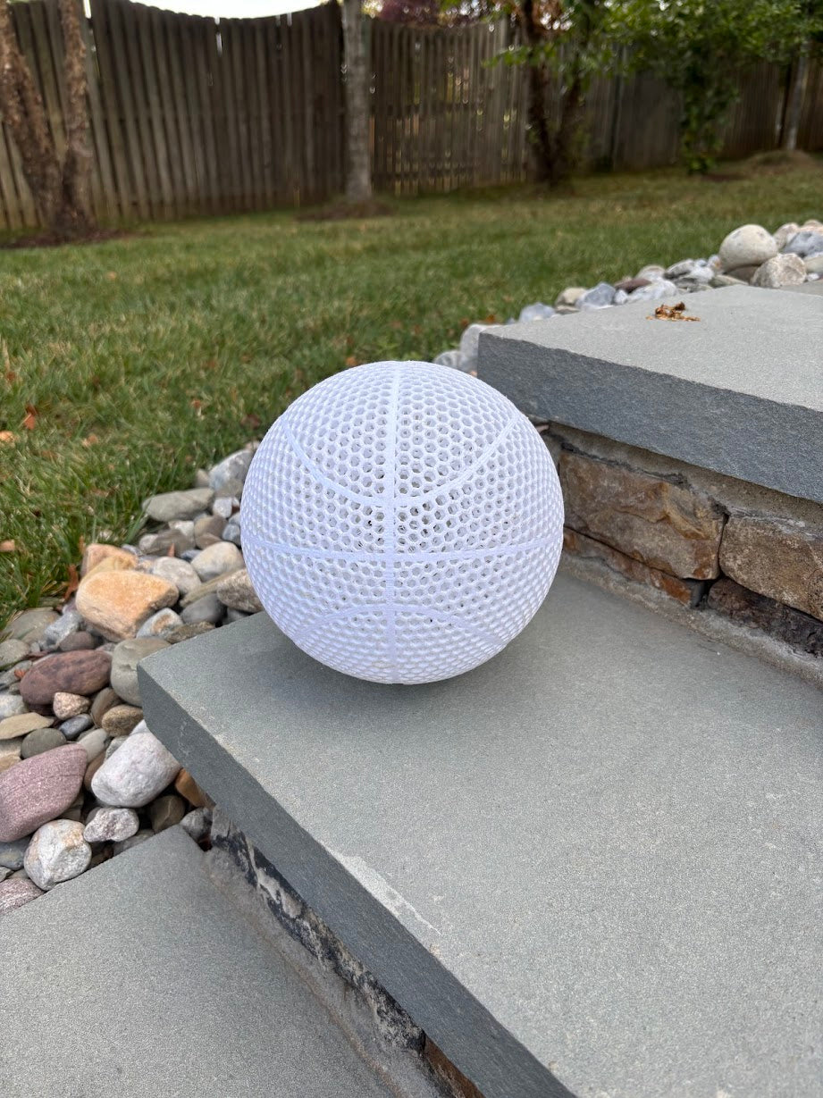 White Airless Basketball Size 4